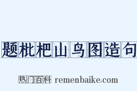 题枇杷山鸟图造句是什么意思的图片